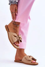 Women Square Toe Flat Flip Flops