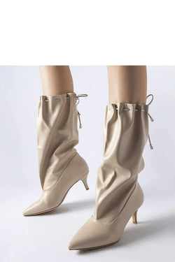 Women Stiletto Heeled Boots - Mid Stiletto Shoes - Guocali
