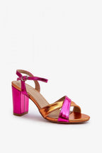 Women Strappy Ankle Strap Block Heel Sandals