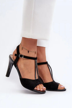 Women Strappy Ankle Strap Stiletto Heel Sandals - Guocali