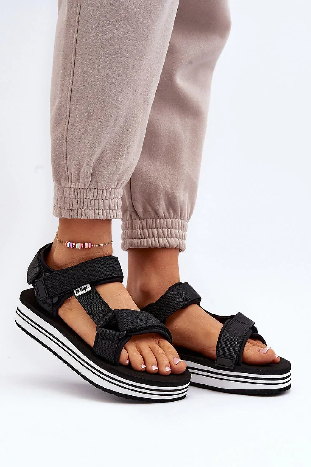 Women Striped Platform Comfort Sandals