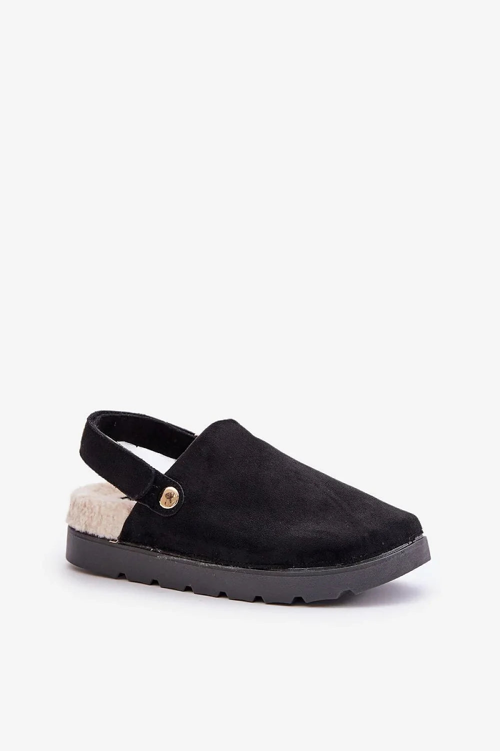 Women Suede Fur Platform Slippers