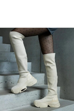 Women Thigh High Boots - High Platform Shoes - Guocali