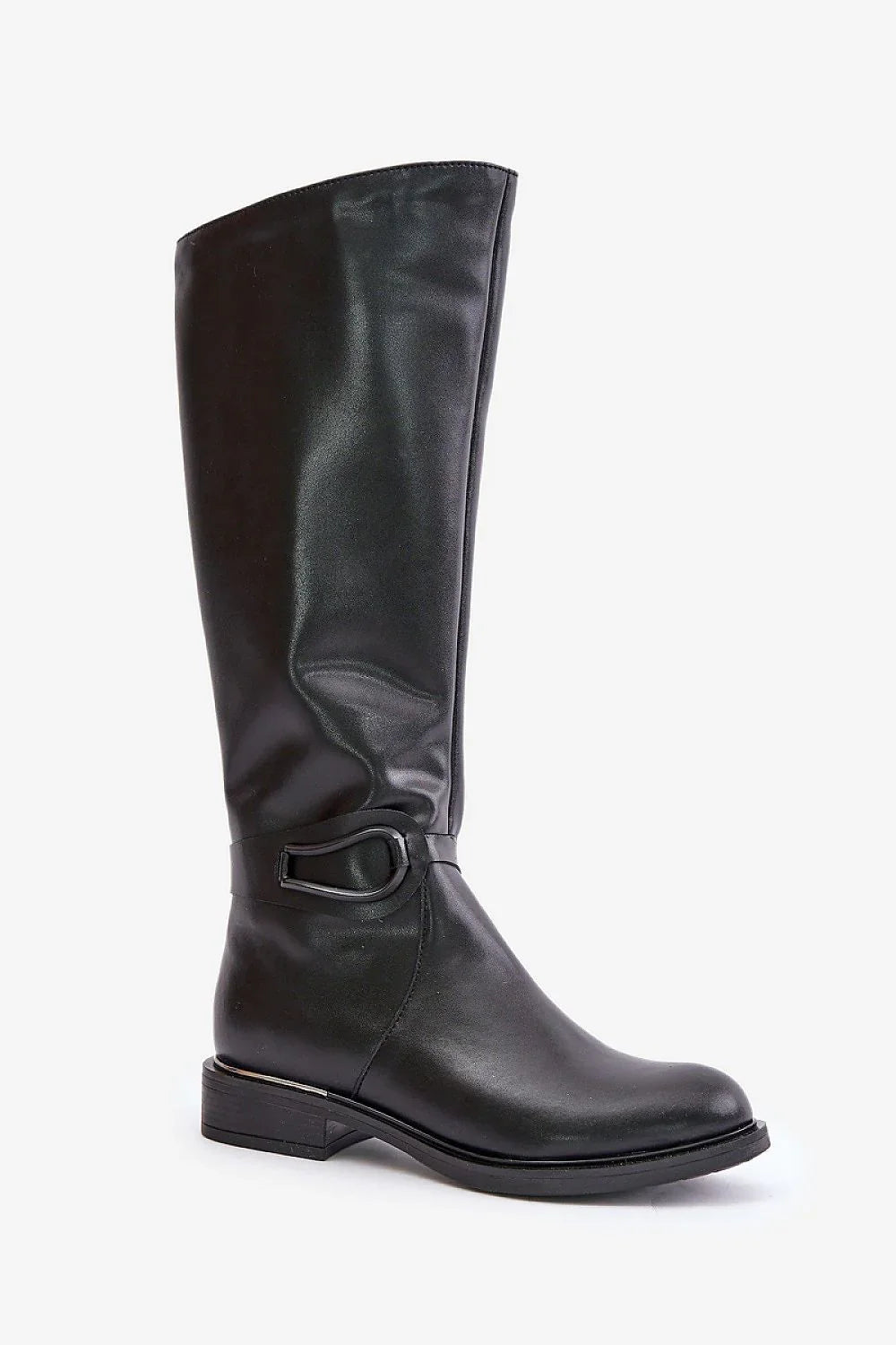 Women Thigh High Boots - Low Block Shoes