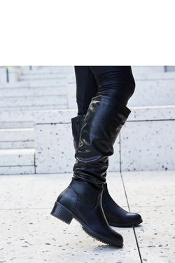 Women Thigh High Boots - Low Block Shoes - Guocali