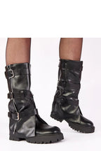 Women Thigh High Boots - Mid Platform Shoes