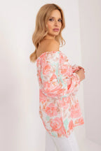 Women's Bardot Blouse - Floral Hip Length