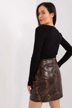 Women's Button-Down Blouse - Striped Waist Length