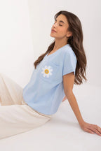 Women's Casual Blouse - Embroidered Hip Length