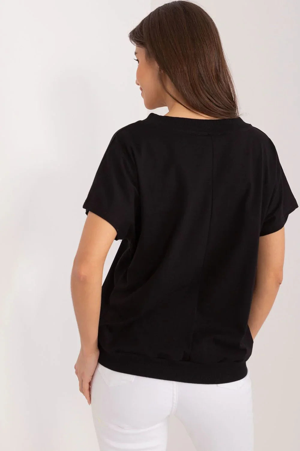 Women's Casual Blouse - Embroidered Hip Length