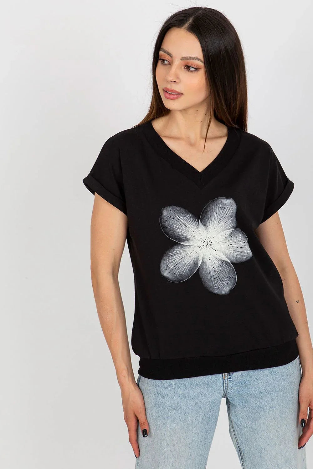 Women's Casual Blouse - Floral Waist Length