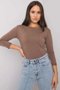 Women's Casual Blouse - Solid Waist Length - Guocali