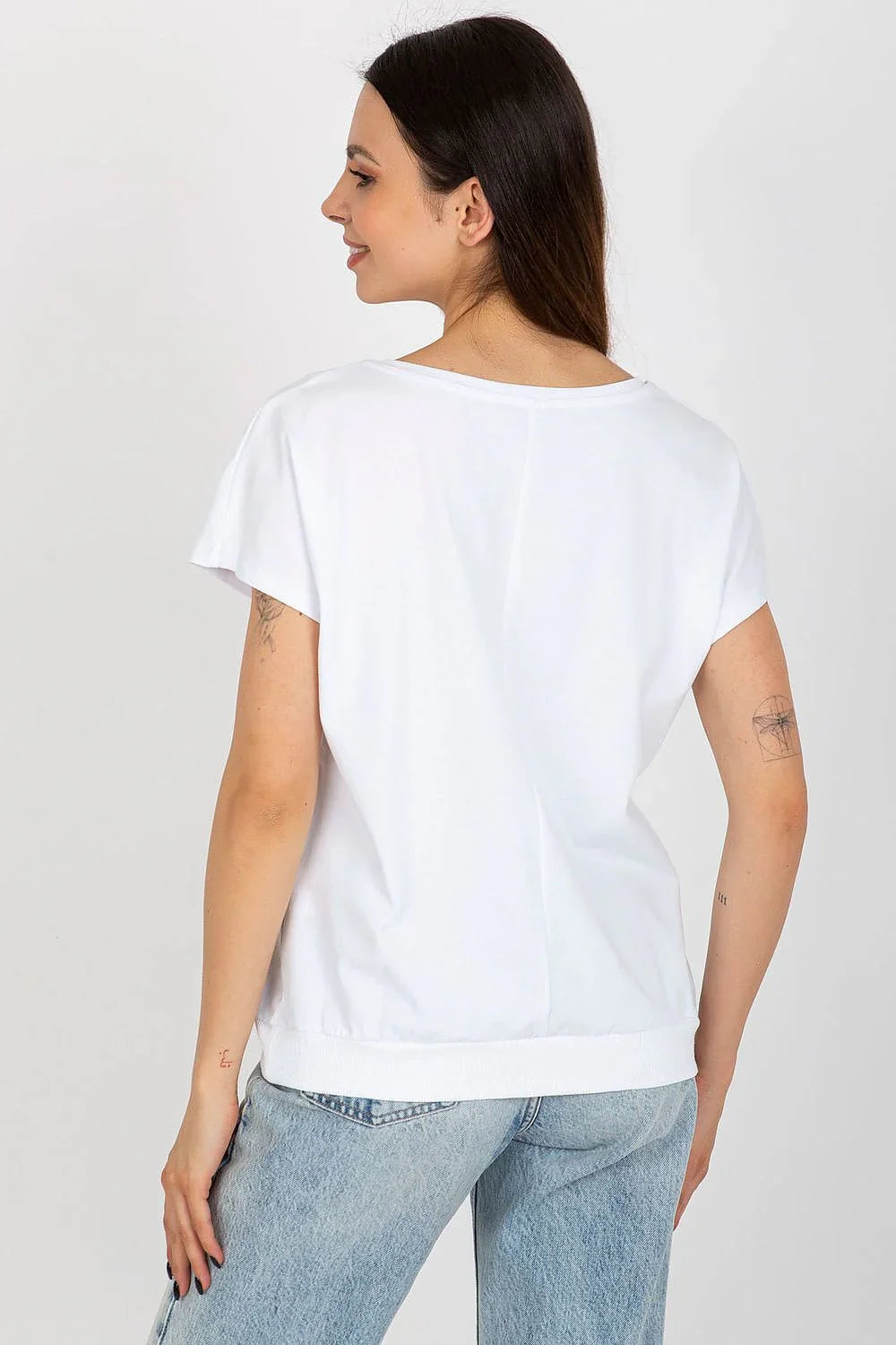 Women's Cotton Blouse - Floral Hip Length