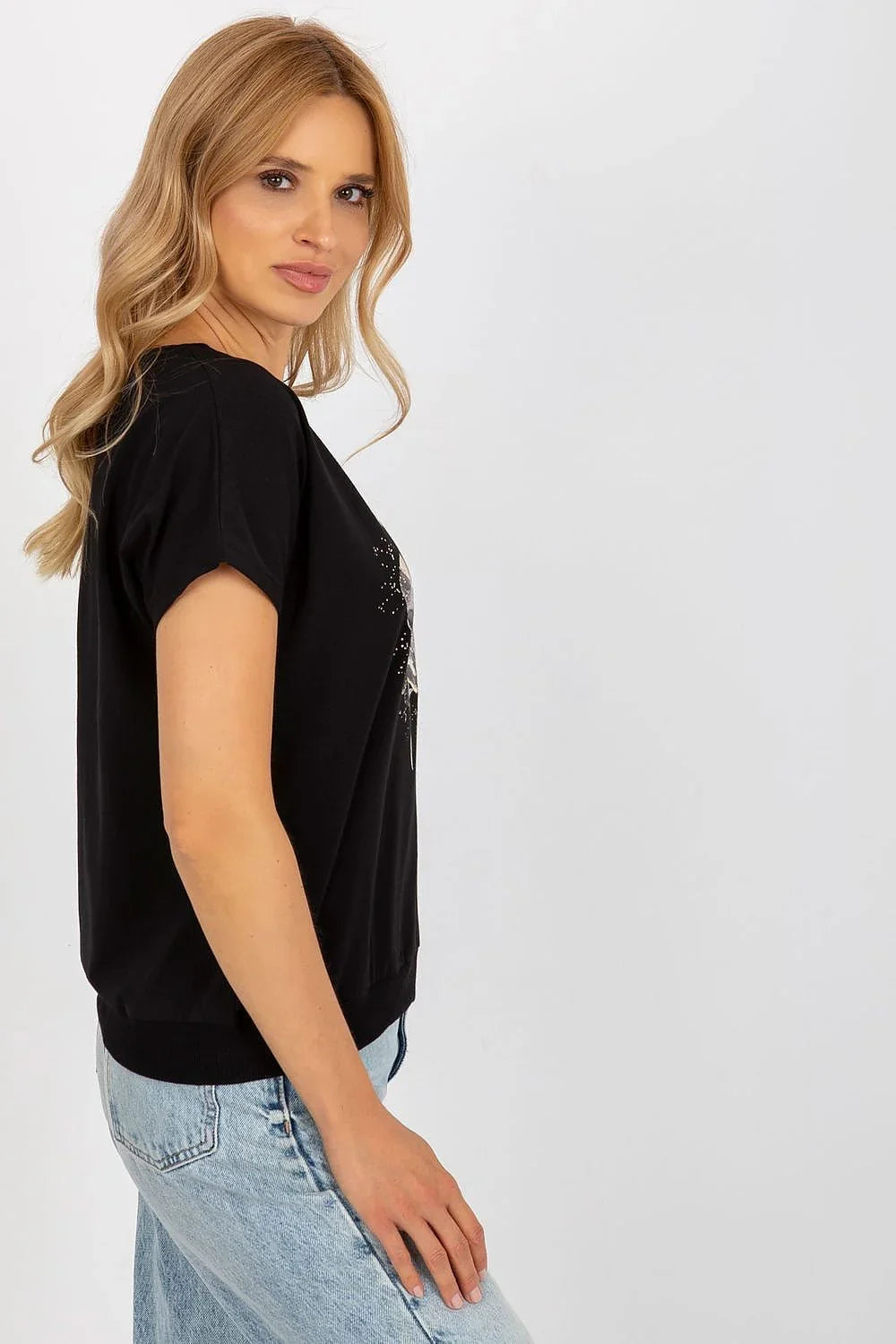 Women's Cotton Blouse - Floral Hip Length