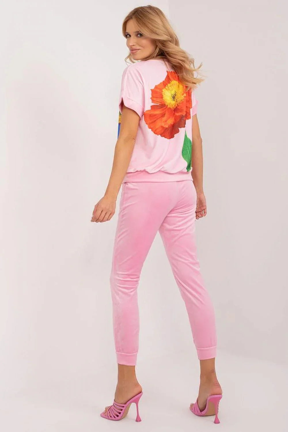 Women’s Graphic Blouse and Tapered Pants Set