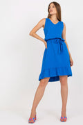 Women's Knee-Length Day Dress - Regular Fit With Sleeveless