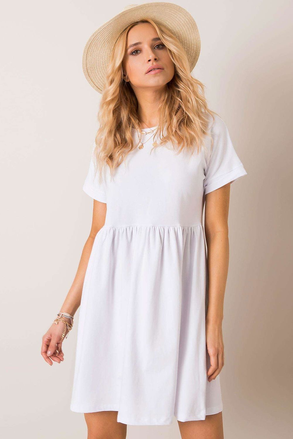 Women's Knee-Length Day Dress – Relaxed With Short Sleeves