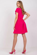 Women's Knee-Length Day Dress – Relaxed With Short Sleeves
