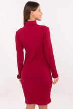 Women's Knee-Length Day Dress – Slim With Long Sleeves