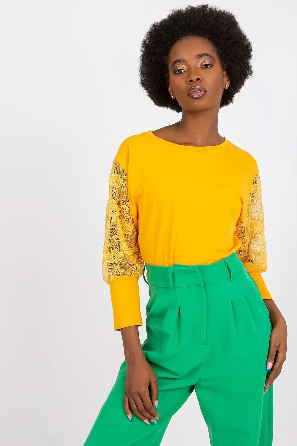 Women's Lace Blouse - Lace Hip Length