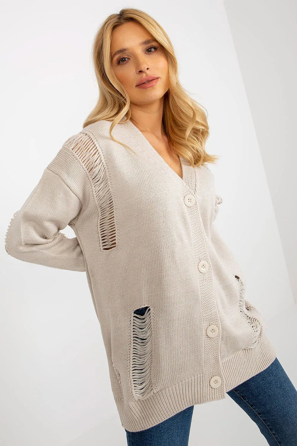 Women's Longline Button Cardigan Sweater