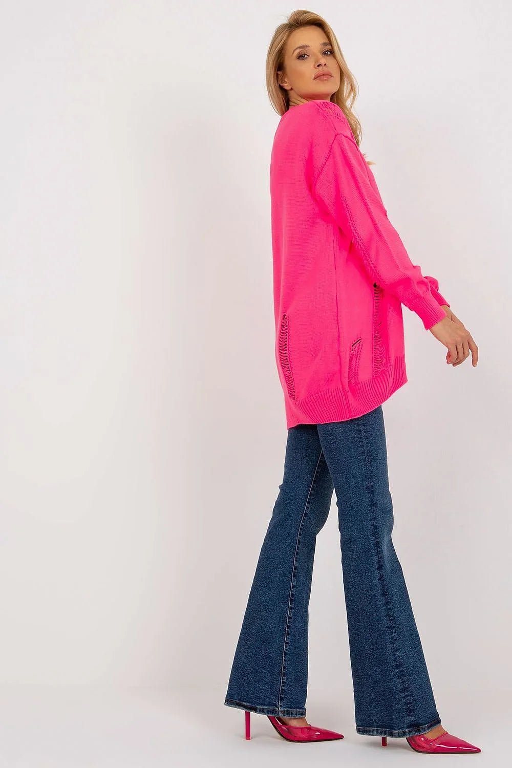 Women's Longline Button Cardigan Sweater