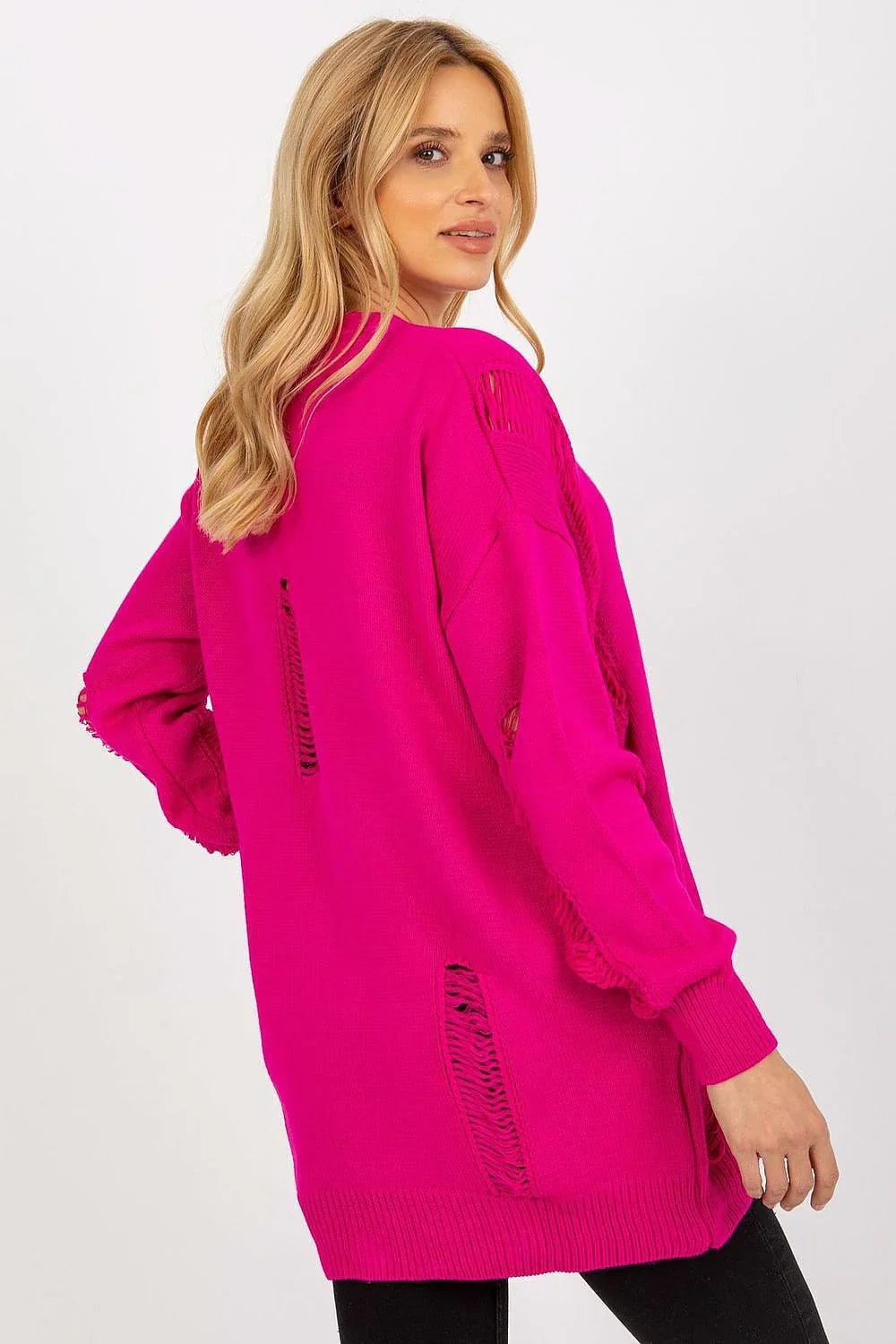 Women's Longline Button Cardigan Sweater
