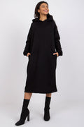 Women's Midi Day Dress – Oversized With Long Sleeves