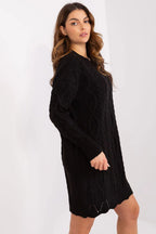 Women's Midi Day Dress – Relaxed With Long Sleeves