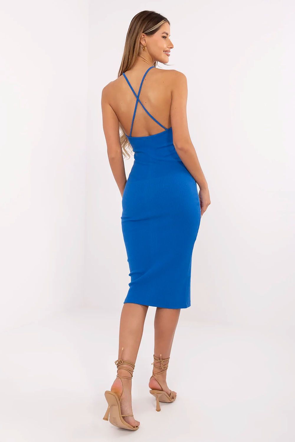 Women's Midi Day Dress – Slim With Sleeveless