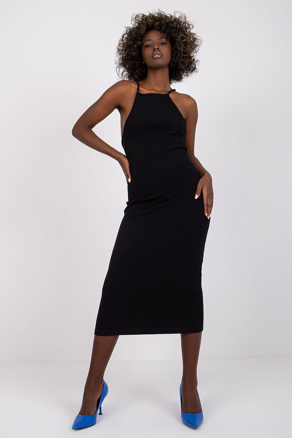 Women's Midi Day Dress – Slim With Sleeveless