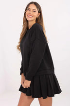 Women's Mini Day Dress – Regular Fit With Long Sleeves