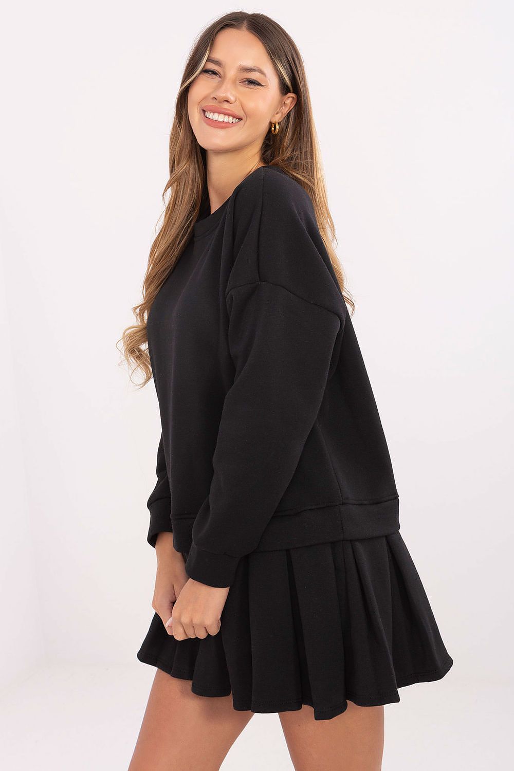 Women's Mini Day Dress – Regular Fit With Long Sleeves