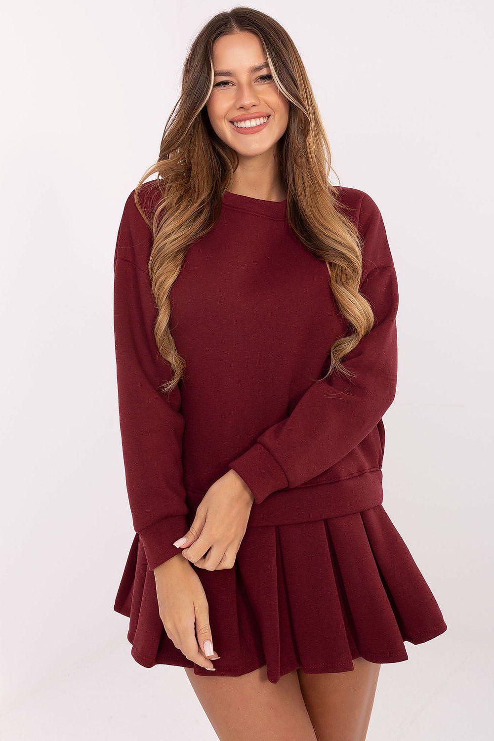 Women's Mini Day Dress – Regular Fit With Long Sleeves