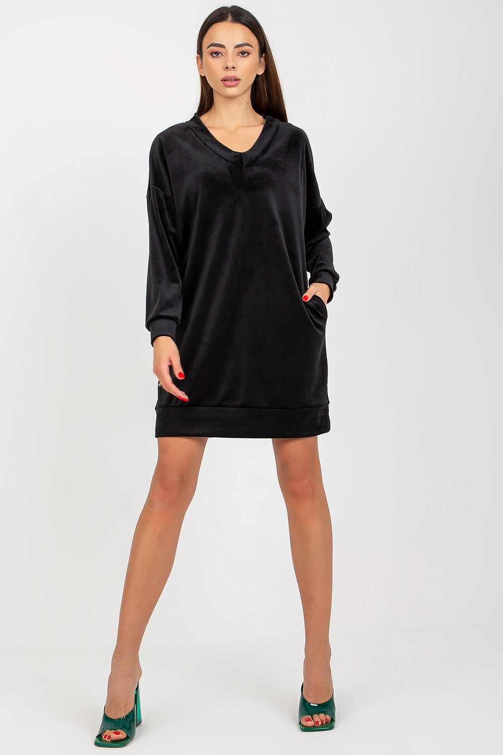 Women's Mini Day Dress – Regular Fit With Long Sleeves