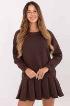 Women's Mini Day Dress – Regular Fit With Long Sleeves