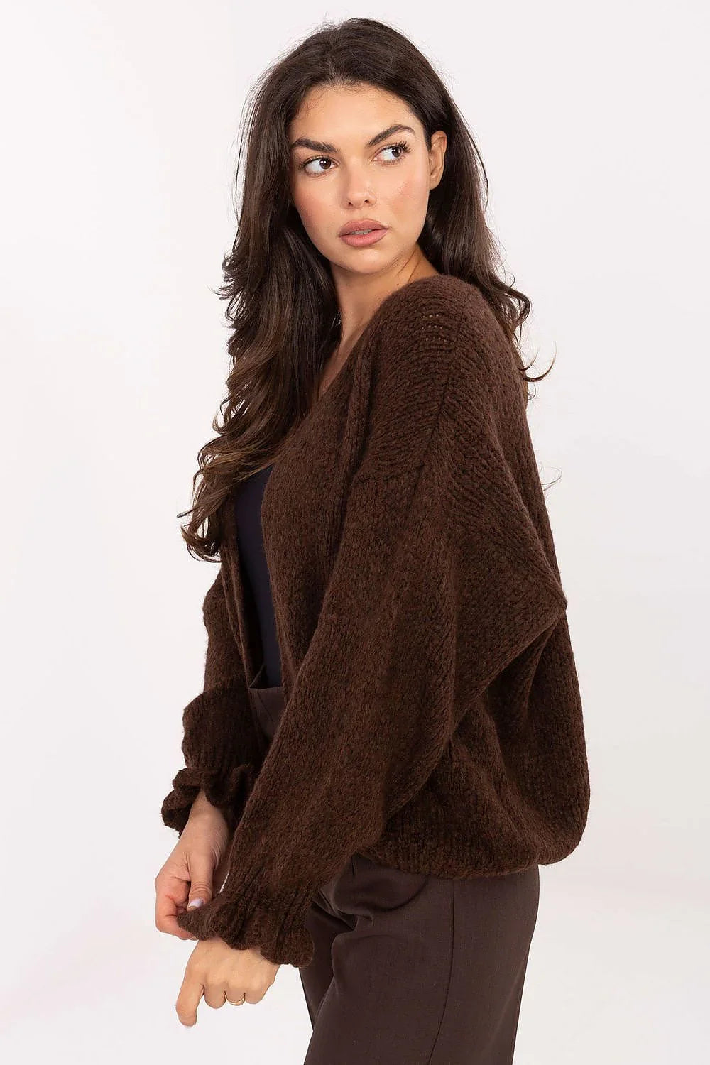 Women's Minimalist Open Cardigan Sweater