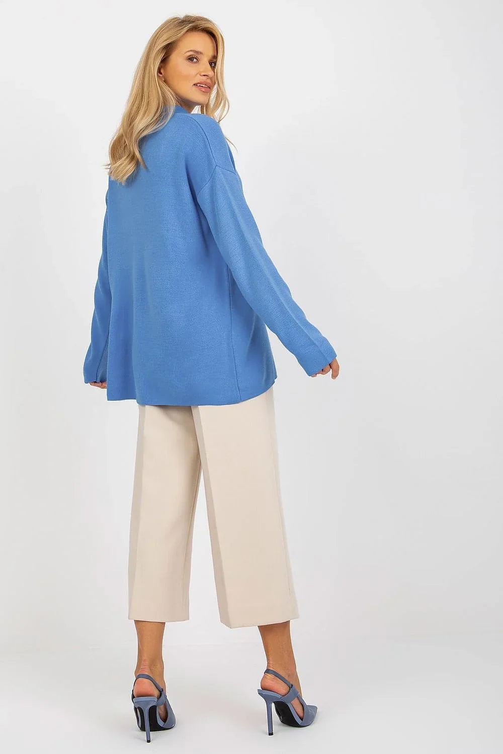 Women's Minimalist Solid V-Neck Pullover Sweater