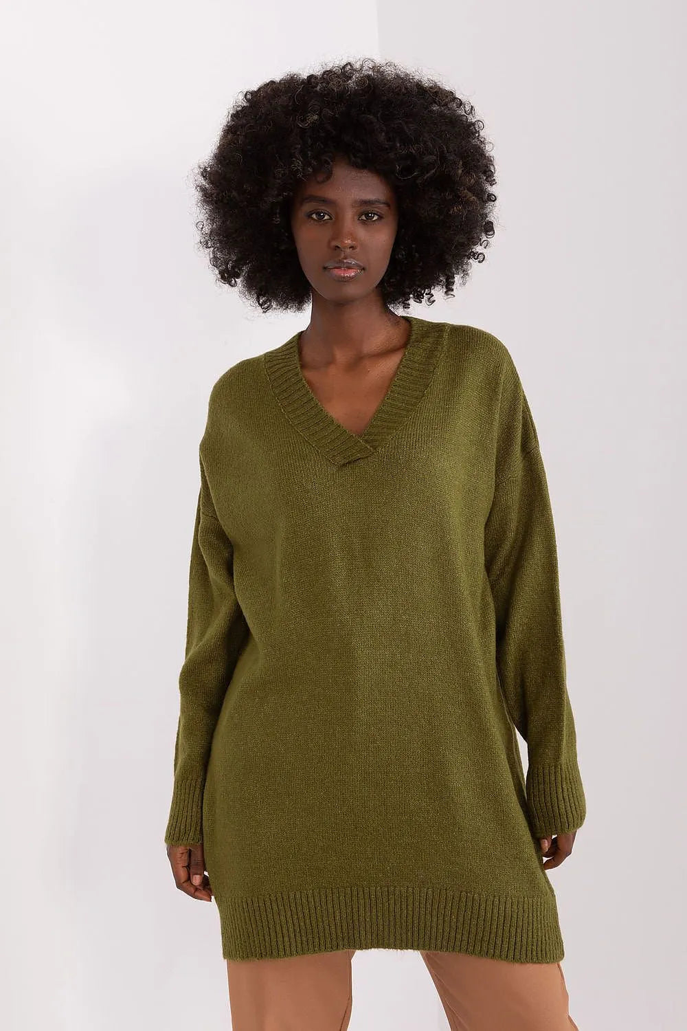 Women's Solid Longline Pullover Sweater