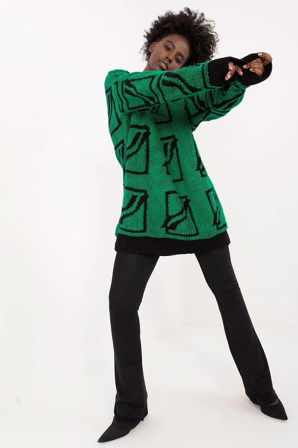 Women's Solid V Neck Pullover Sweater