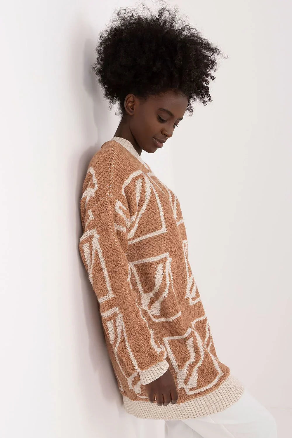 Women's Solid V Neck Pullover Sweater
