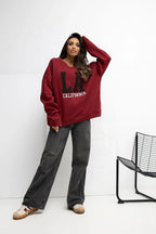Women's Sweatshirt - Crew-neck With Oversized Fit