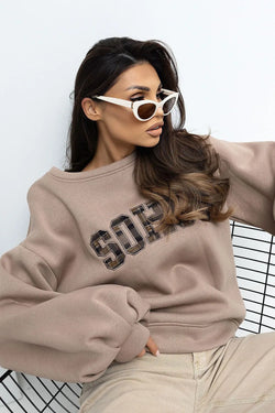 Women's Sweatshirt - Crew-neck With Regular Fit - Guocali