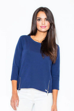 Women's Sweatshirt - Crew-neck With Regular Fit - Guocali