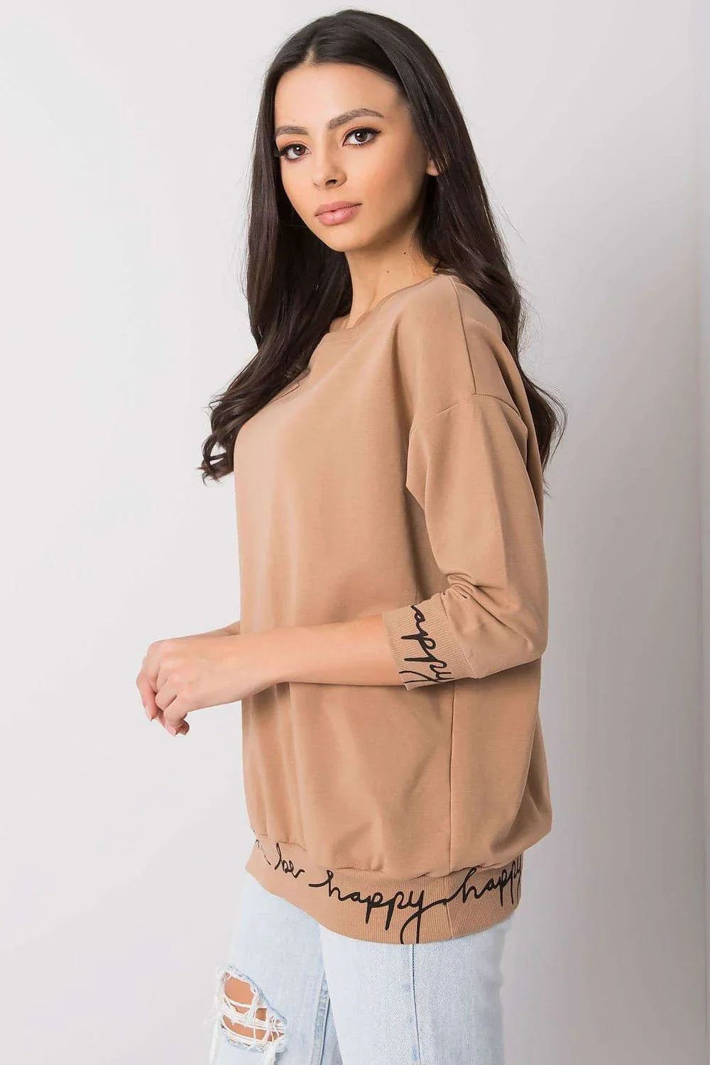 Womens Sweatshirt - Crew-neck With Relaxed Fit