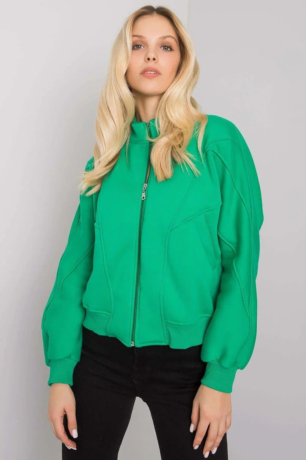 Women's Sweatshirt - Mock-Neck With Regular Fit