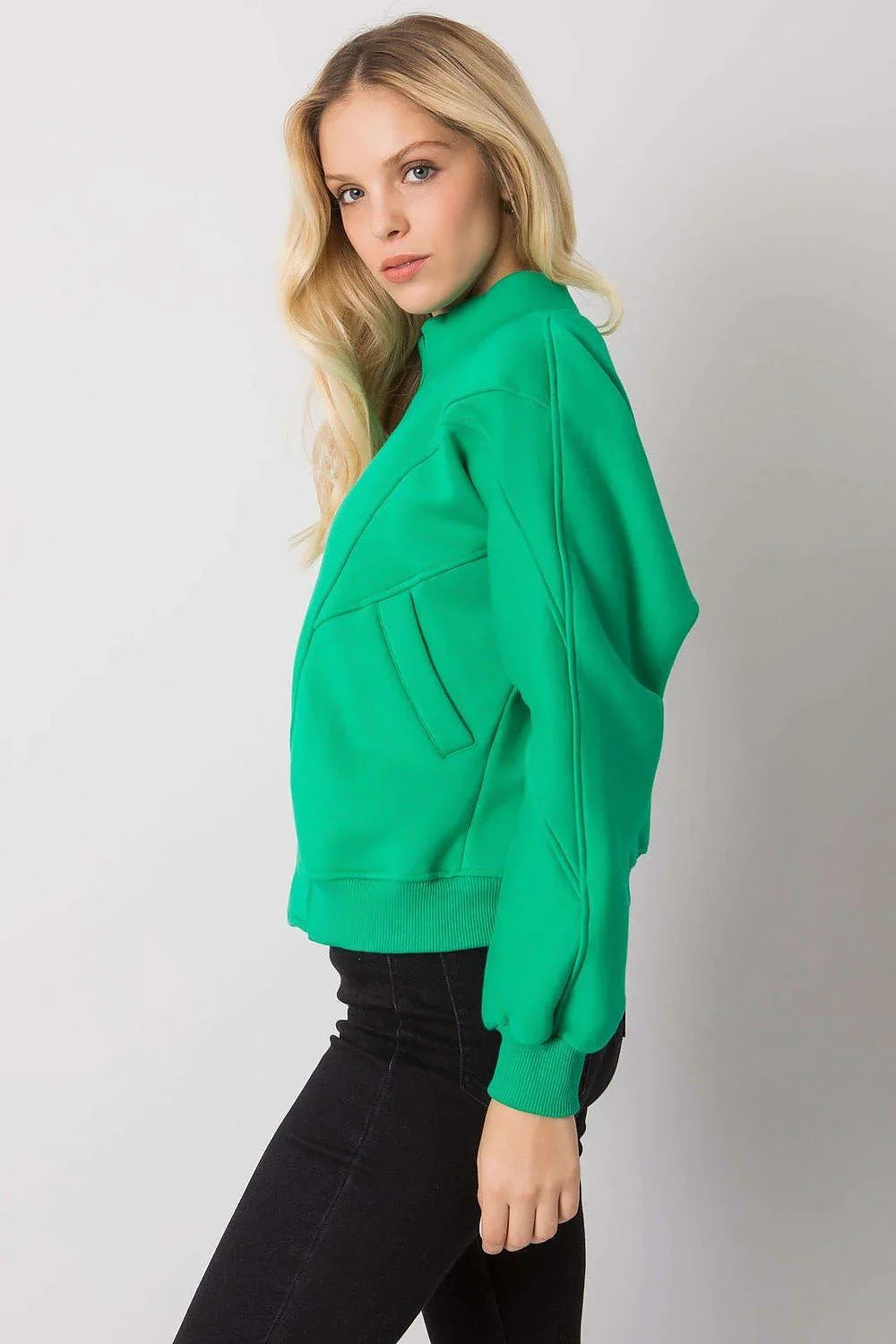Women's Sweatshirt - Mock-Neck With Regular Fit