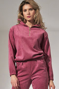 Women's Sweatshirt - Mock-Neck With Regular Fit