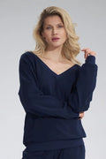 Womens Sweatshirt - V-Neck With Regular Fit