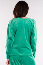 Women's Sweatshirt - V-Neck With Relaxed Fit